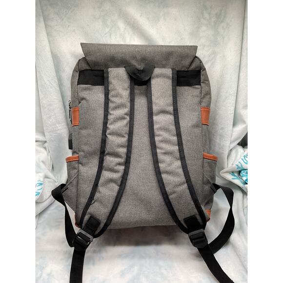 Mancio Slim Laptop Backpack Gray Adult Unisex - Picture 6 of 15